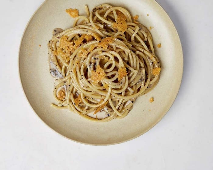 Cacio e Pepe with Parmesan Crisps